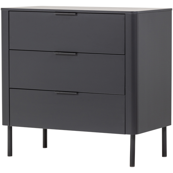 Image of GUNNAR CABINET WITH DRAWERS PINE MATT BLACK [fsc]