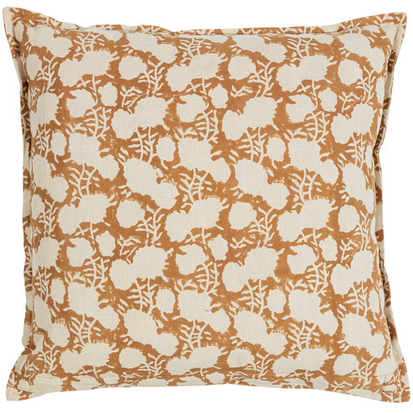 Image of FOLIAGE CUSHION WITH PRINT BROWN 50x50CM