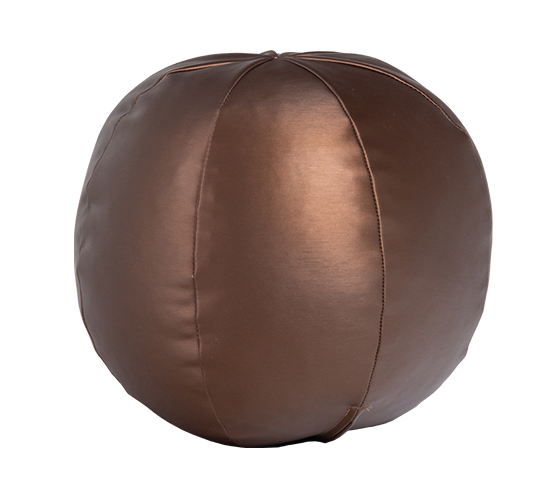 Image of RODEO BALL CUSHION SMALL METALLIC WARM BROWN