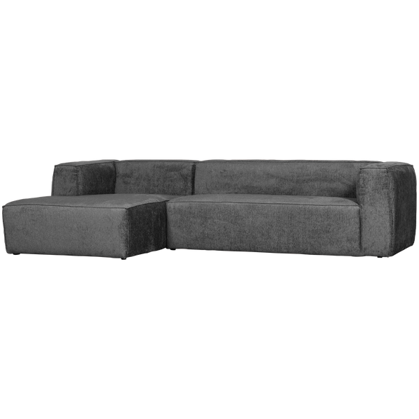 Image of BEAN CORNER SOFA LEFT STRUCTURE VELVET CLOUD SKY