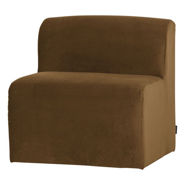 Image of MOJO BASE DINING BENCH 84 CM BACK VELVET HONEY YELLOW [fsc]