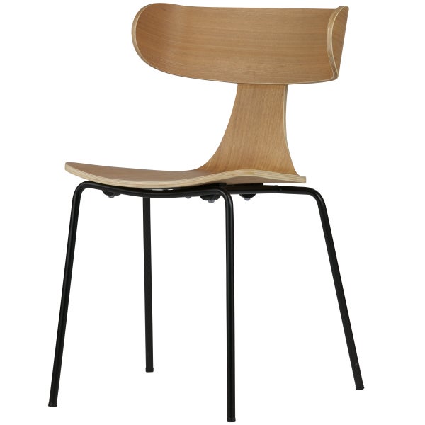 Image of FORM WOODEN CHAIR WITH METAL LEGS NATUREL
