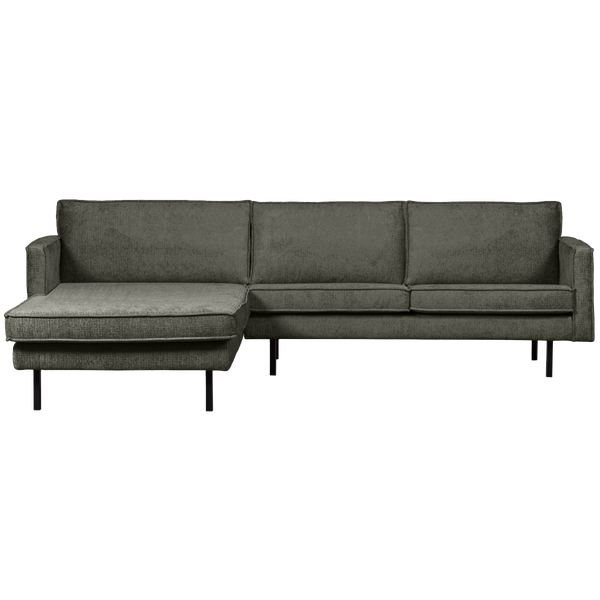 Afbeelding van RODEO CHAISE LONGUE BANK LINKS STRUCTURE VELVET FROST