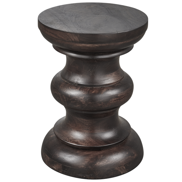 Image of JONAH SIDE TABLE WOOD DARK BROWN 42xØ30CM