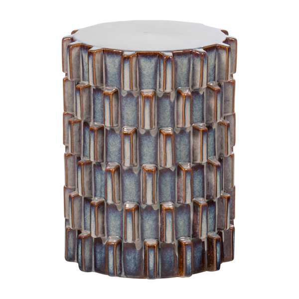 Bild von AXU DEKORATIVER BEISTELLTISCH Ø35X45 CM KERAMIK GRAUBLAU