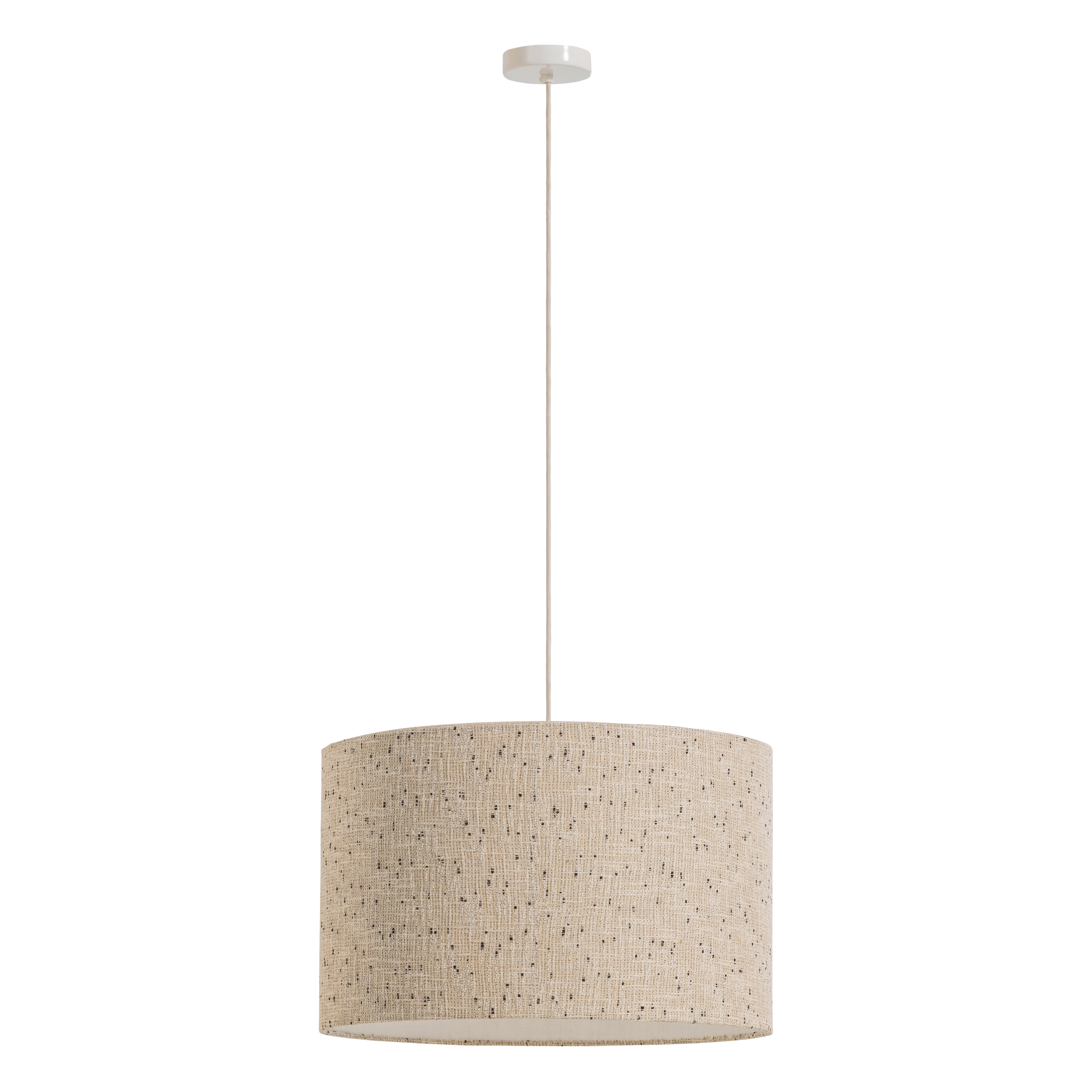 LOFT HANGLAMP METAAL/BOUCLÉ NATUREL MET STIPPEN