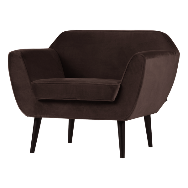 Image de ROCCO FAUTEUIL VELOURS BRUN FONCÉ [fsc]