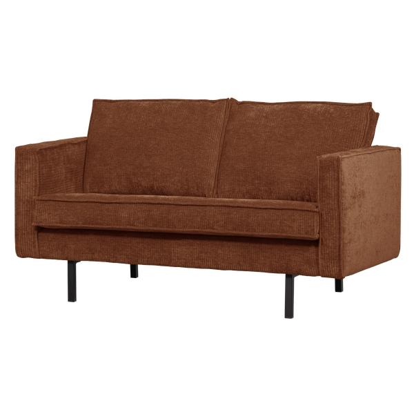 Image de RODEO CANAPE 2-PLACES TISSU CÔTELÉ BRUN ROUILLE [fsc]