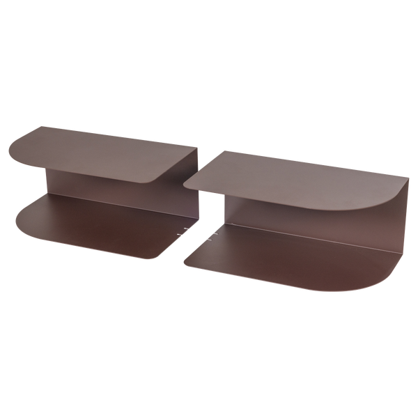 Image de OVIA TABLE CHEVET GAUCHE/DROITE MÉTAL VIOLET/BRUN - SET DE 2