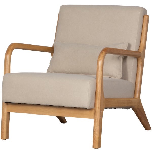 Image of MARK ARMCHAIR WOVEN FABRIC NATUREL