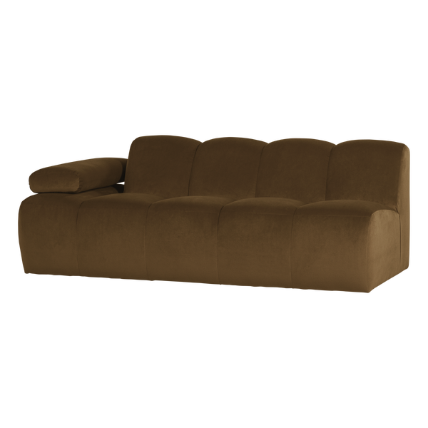 Image of MOJO 2-SEATER ELEMENT ARM LEFT VELVET HONEY YELLOW [fsc]
