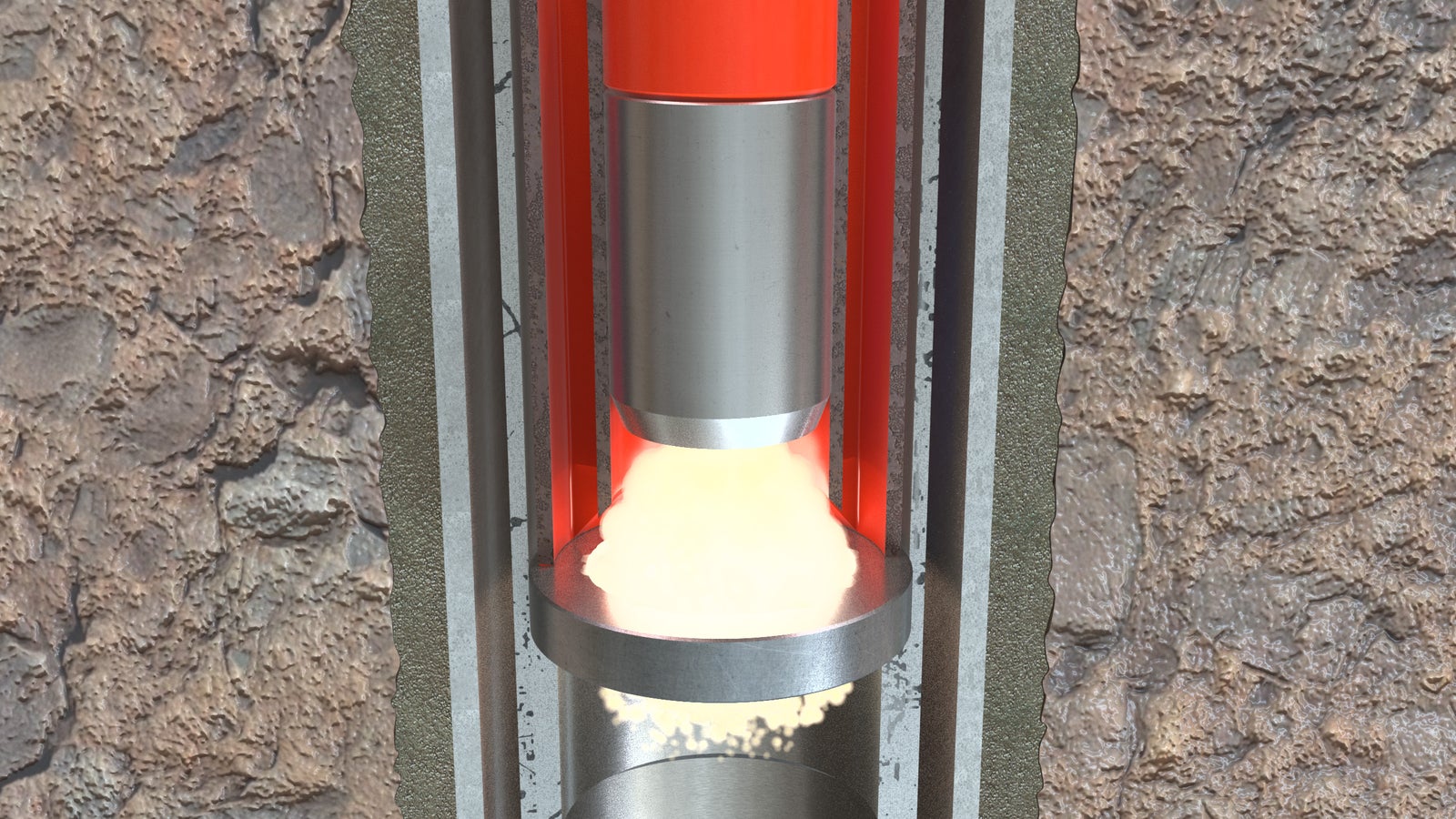 Propellant tubing ablating process.