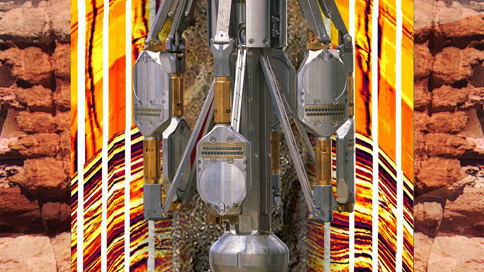 High-resolution XRMI tool image shows high energy slumping in an Austin Chalk well. 