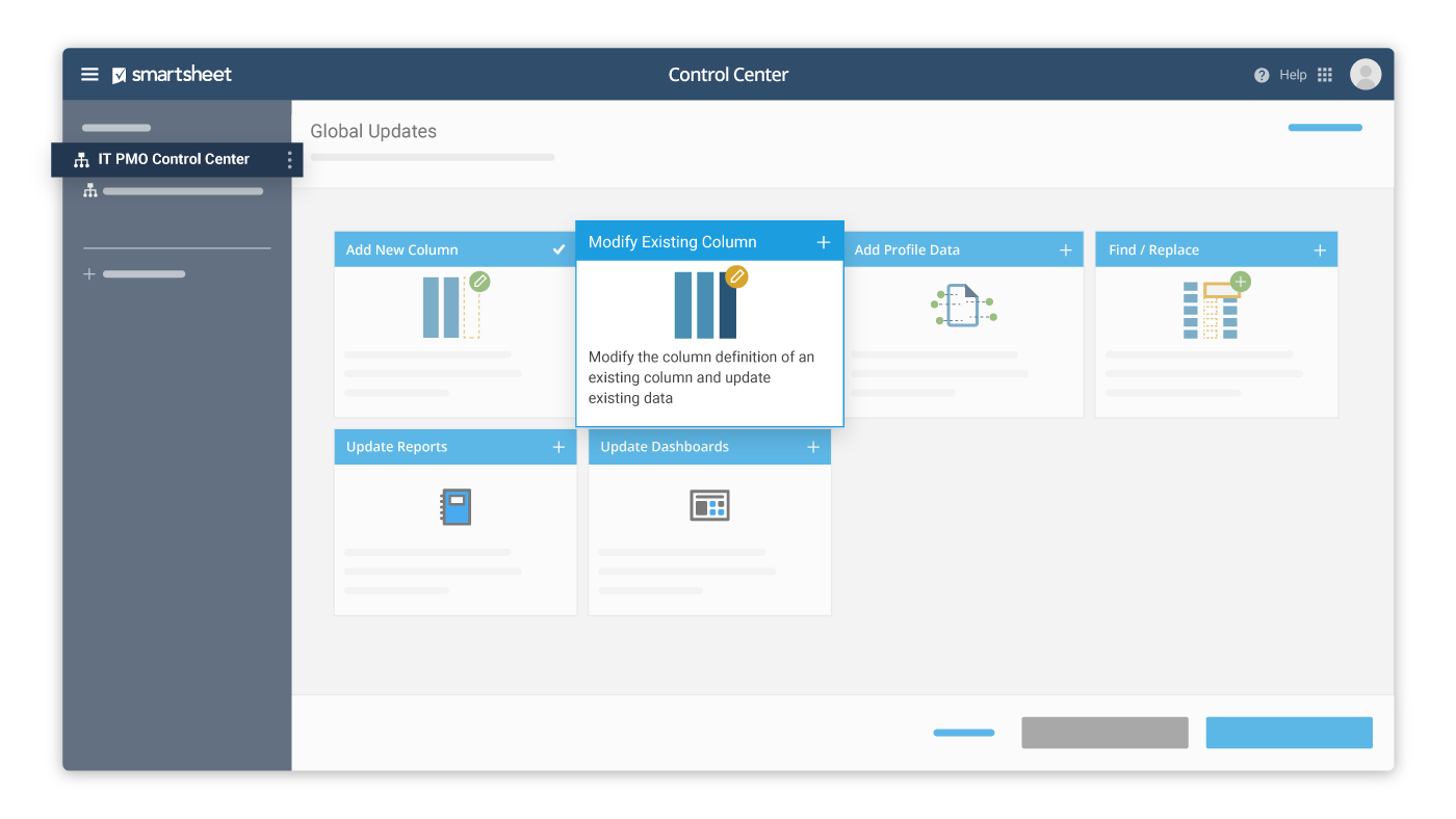 Smartsheet Control Center Accienta