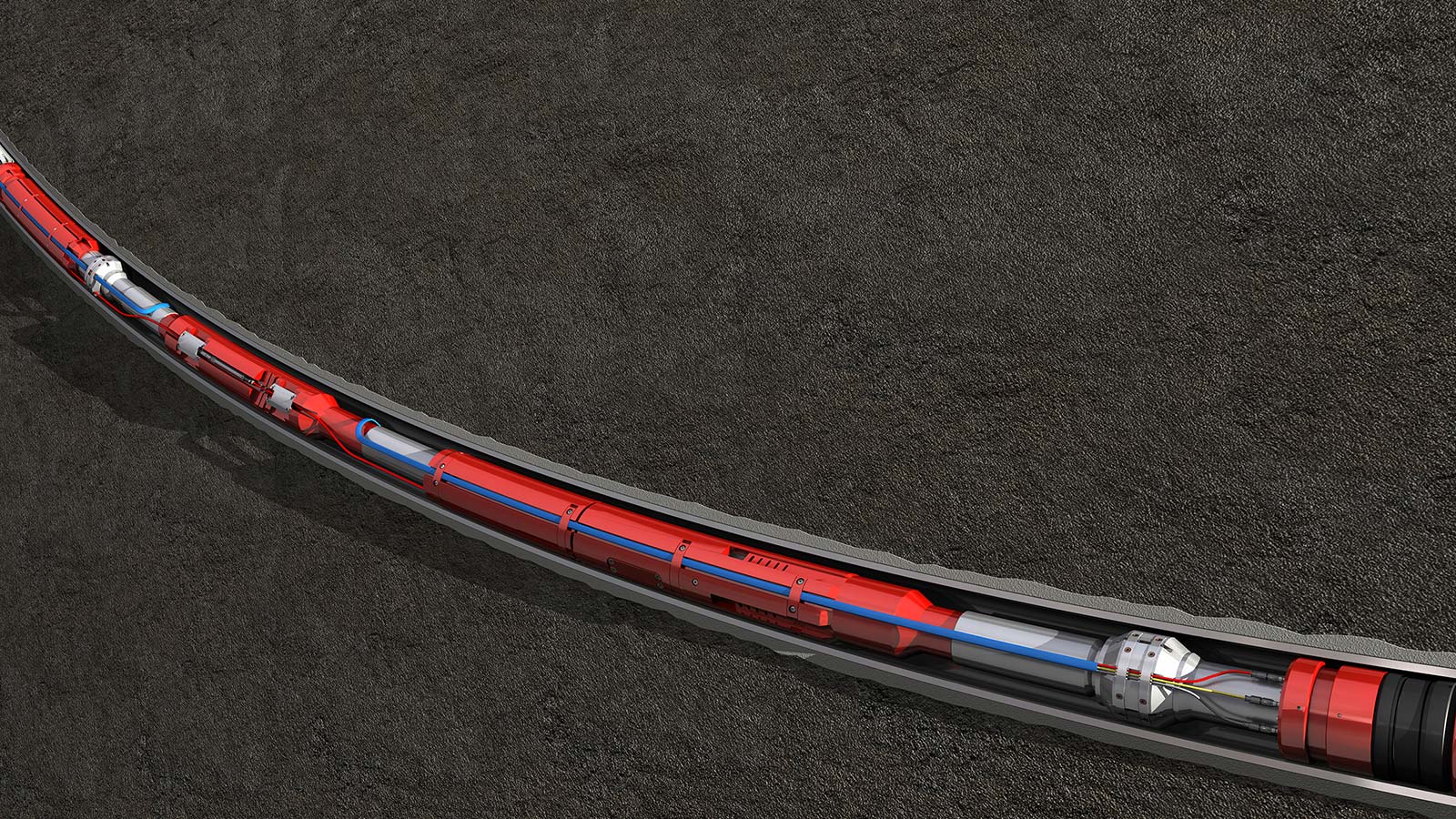 Digital model of the Smartwell intelligent completions system tool in the subsurface