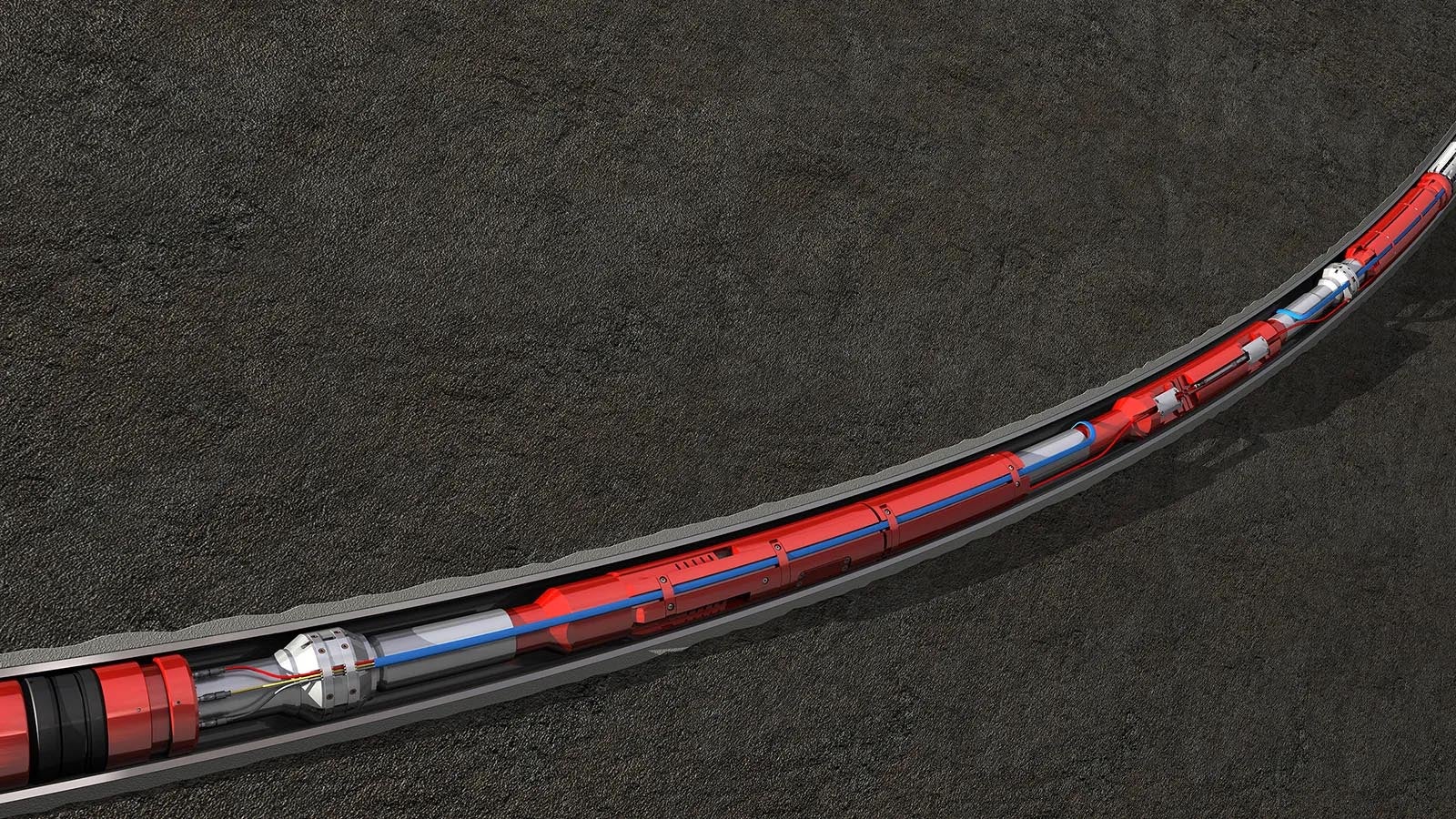 Digital model of the Smartwell intelligent completions system tool in the subsurface