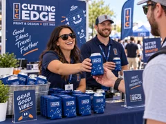 Koozies branded by ITC Cutting Edge