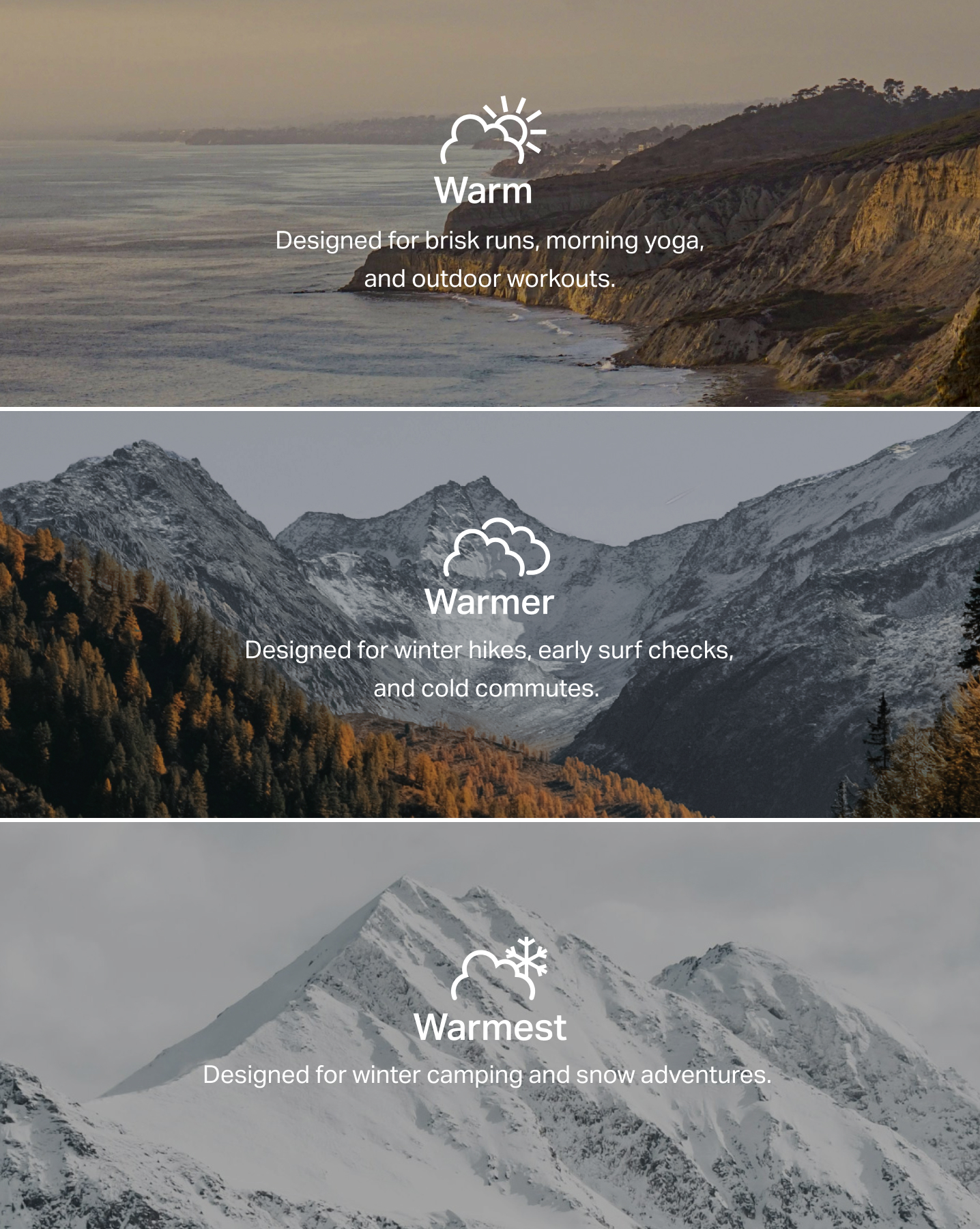 warm, warmer, warmest scale