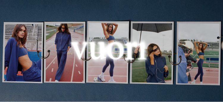 kaia gerber in vuori clothing