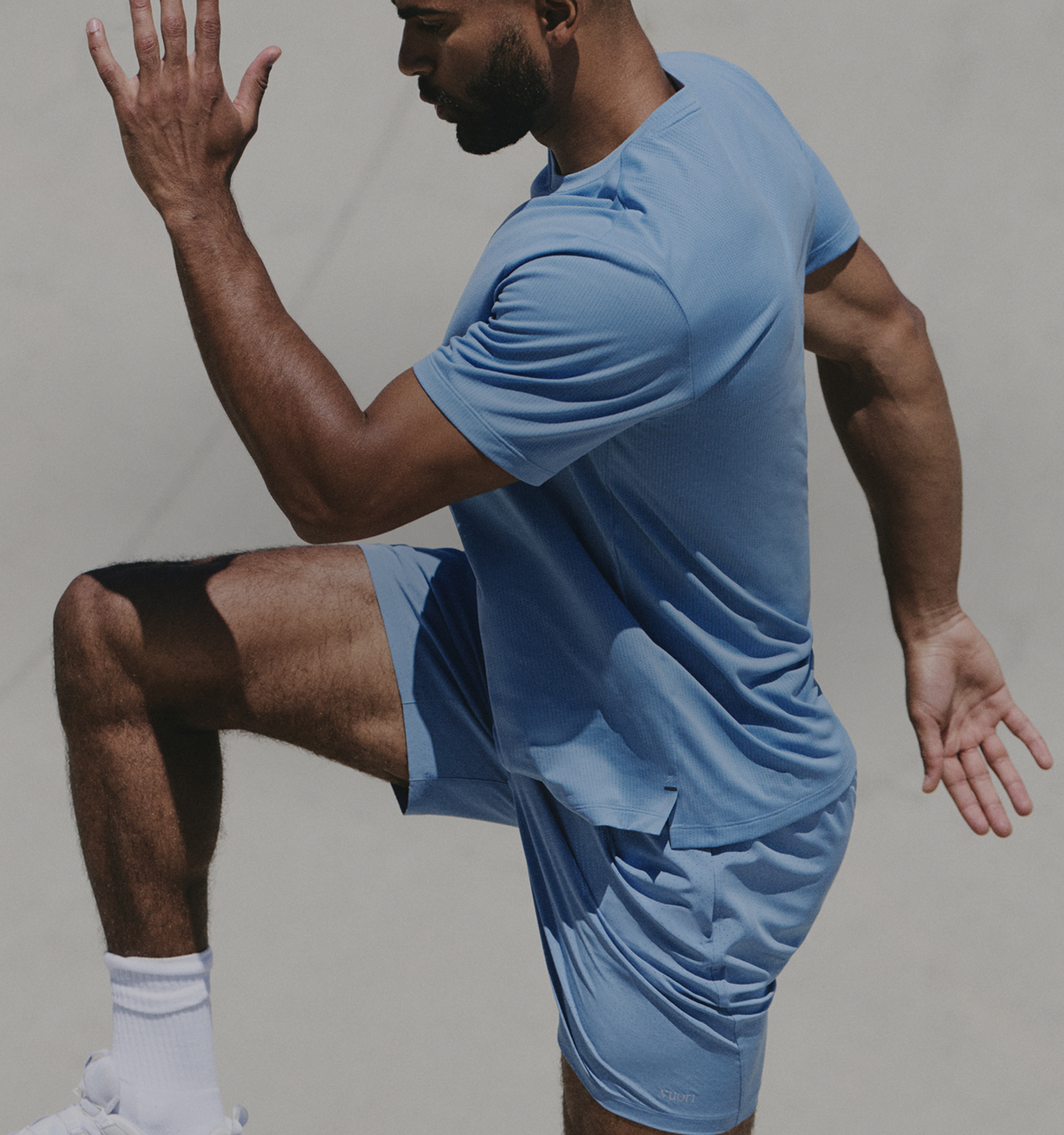 man wearing vuori clothing