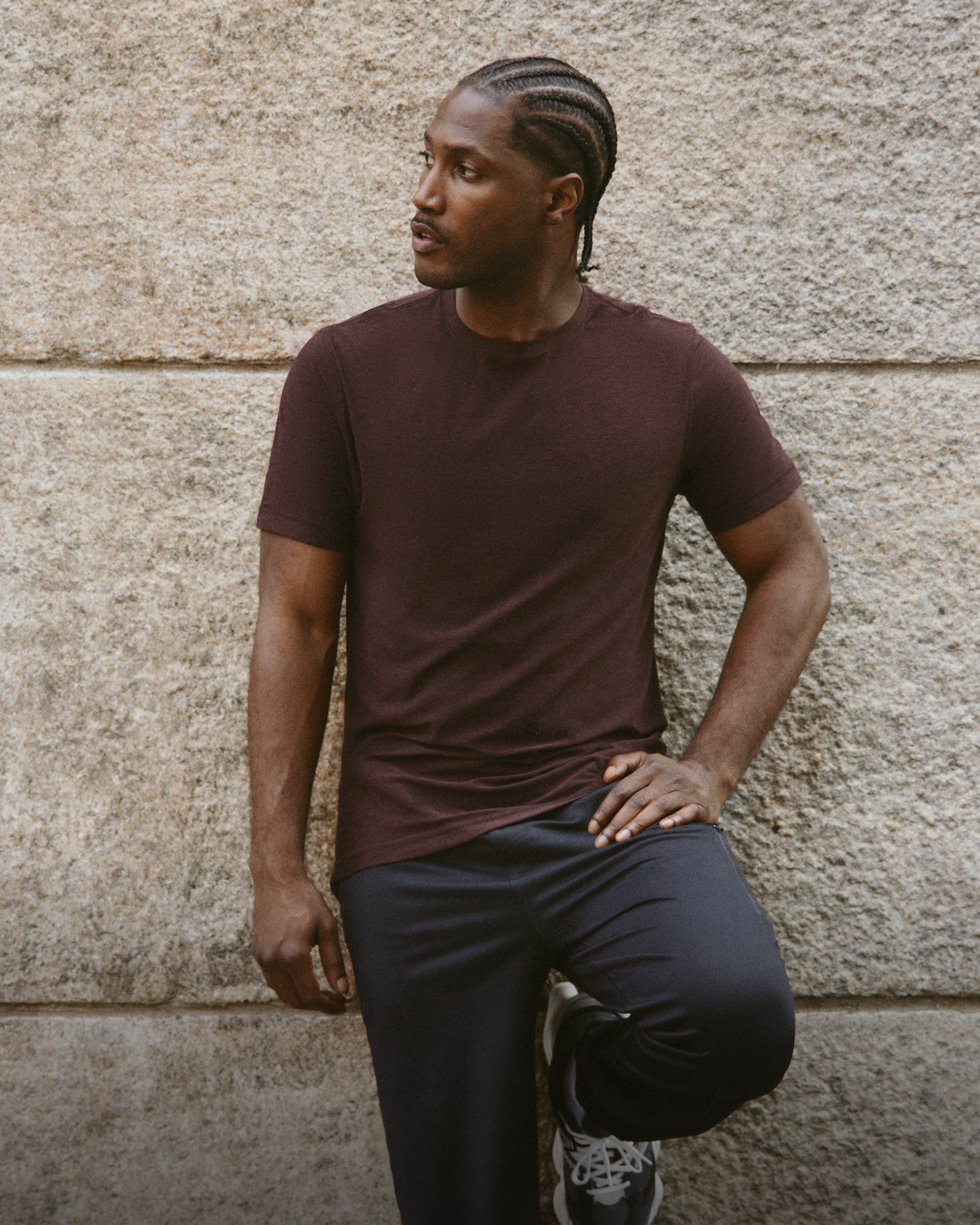 man wearing strato tee