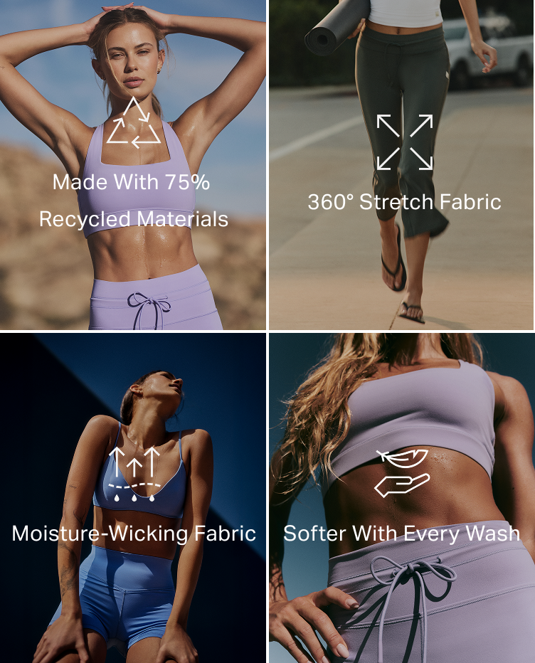 woman wearing vuori blissblend