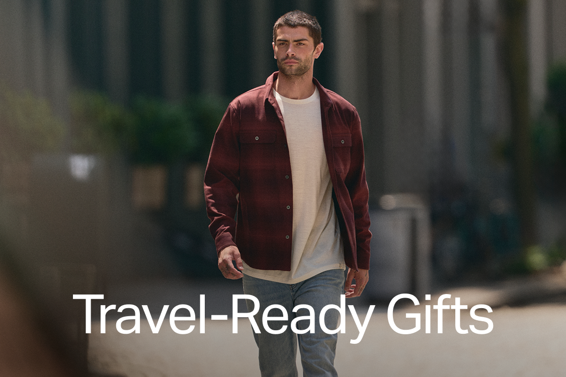 man wearing vuori shirt jacket