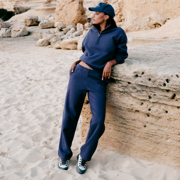 model wearing the restore full zip hoodie