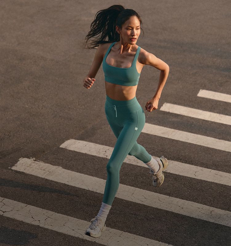 woman wearing vuori clothing