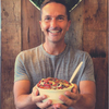 khalil rafati holding an acai bowl