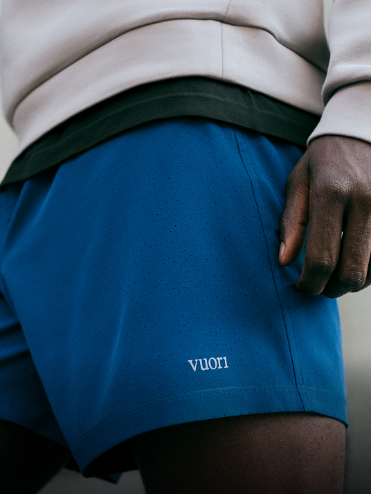 man wearing vuori short