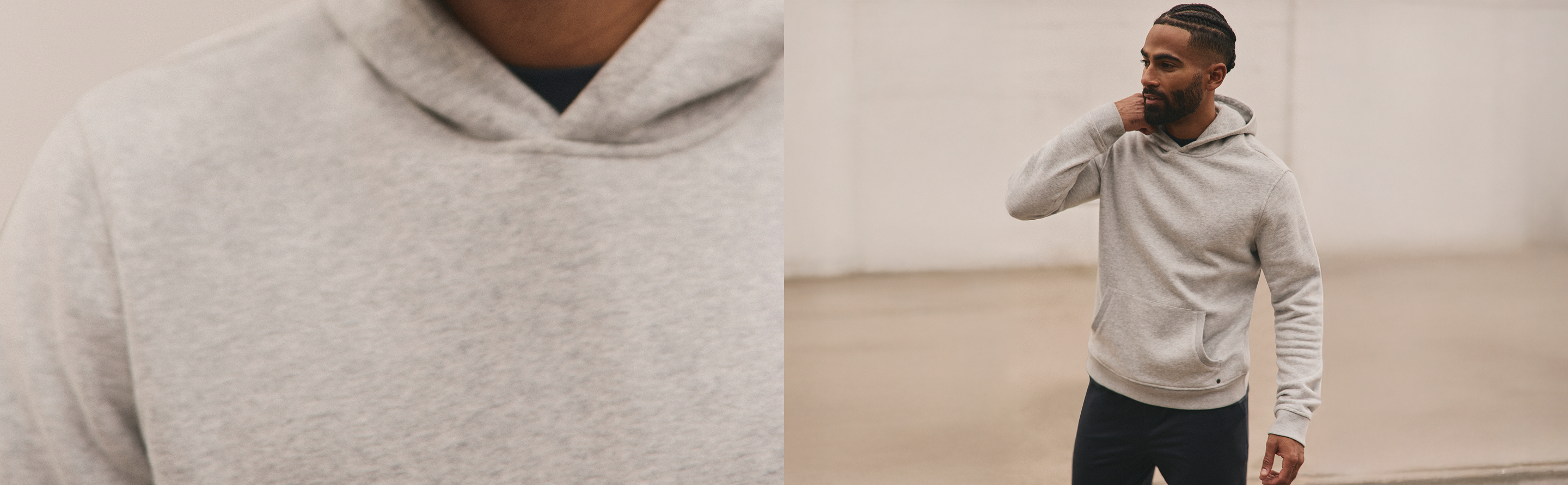 man in seaside hoodie