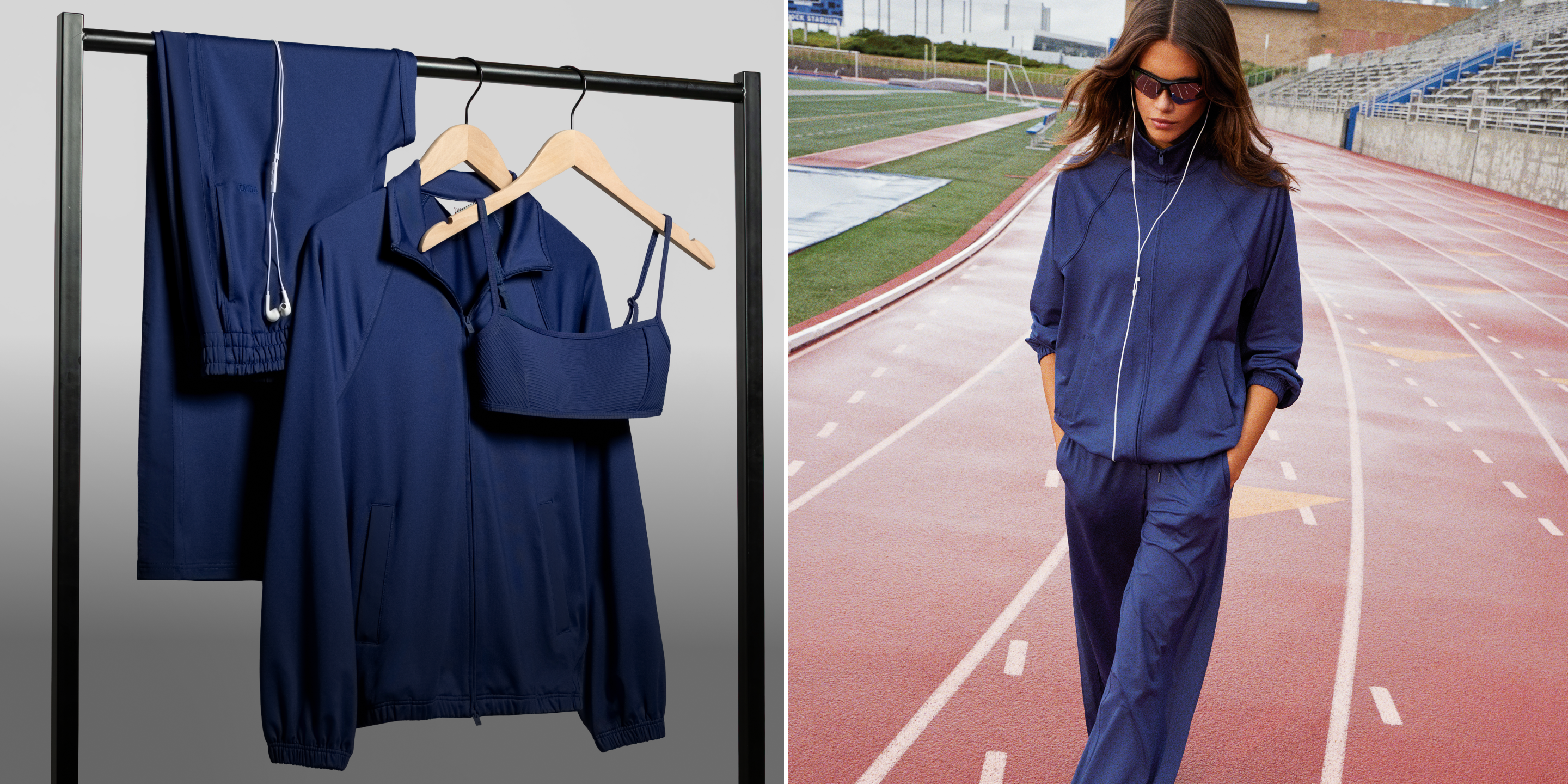 kaia gerber wearing vuori women's sunday