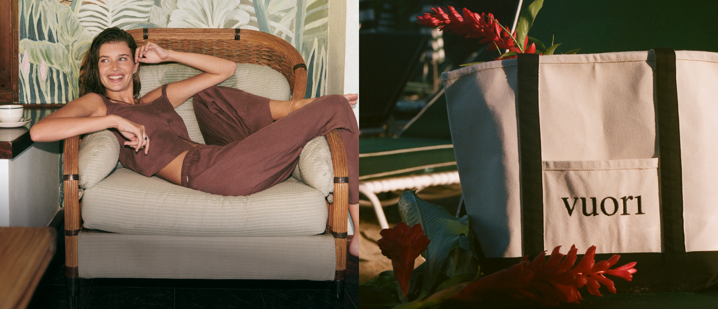 model wearing vuori clothing
