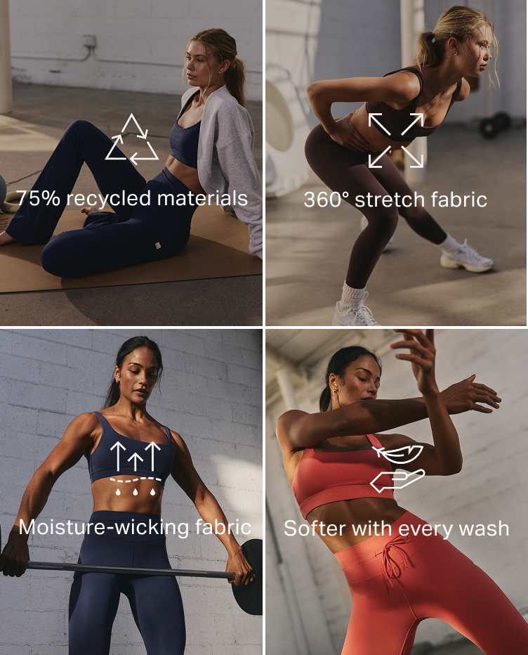 woman wearing vuori blissblend