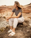 woman wearing scout jogger