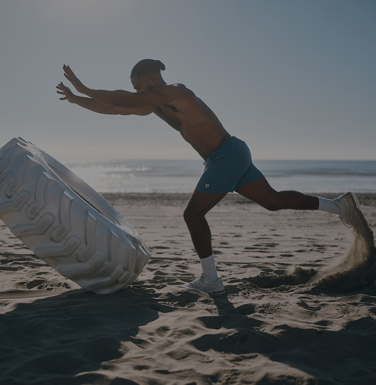 man wearing the vuori kore short