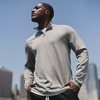 man wearing ponto half zip