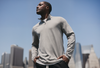 man wearing ponto half zip