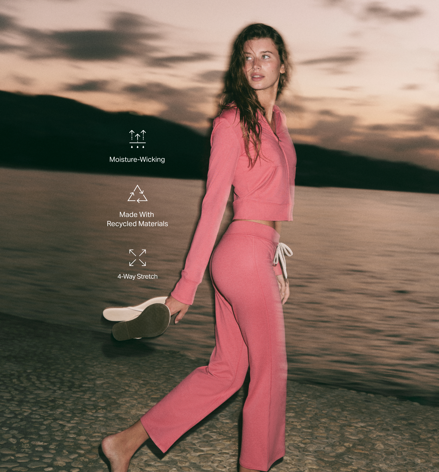 woman wearing halo wideleg