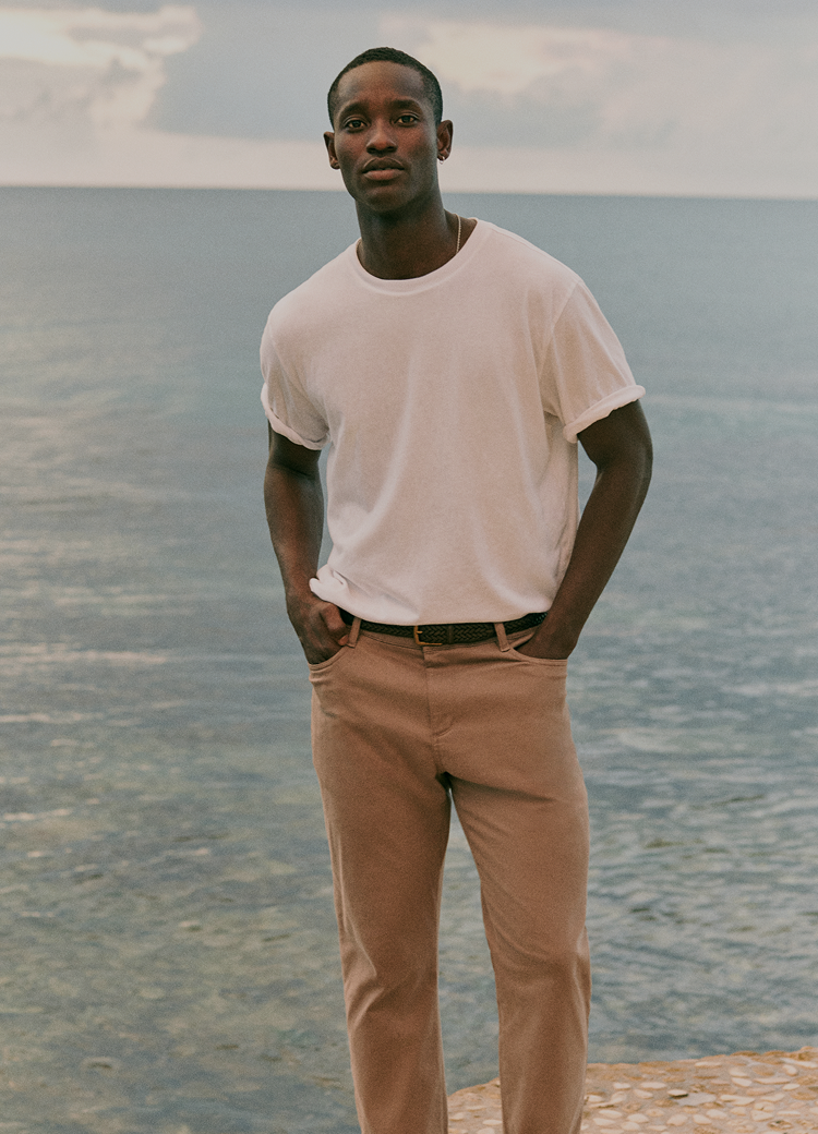 man wearing vuori clothing