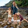 alana blanchard wearing halo half zip cropped hoodie