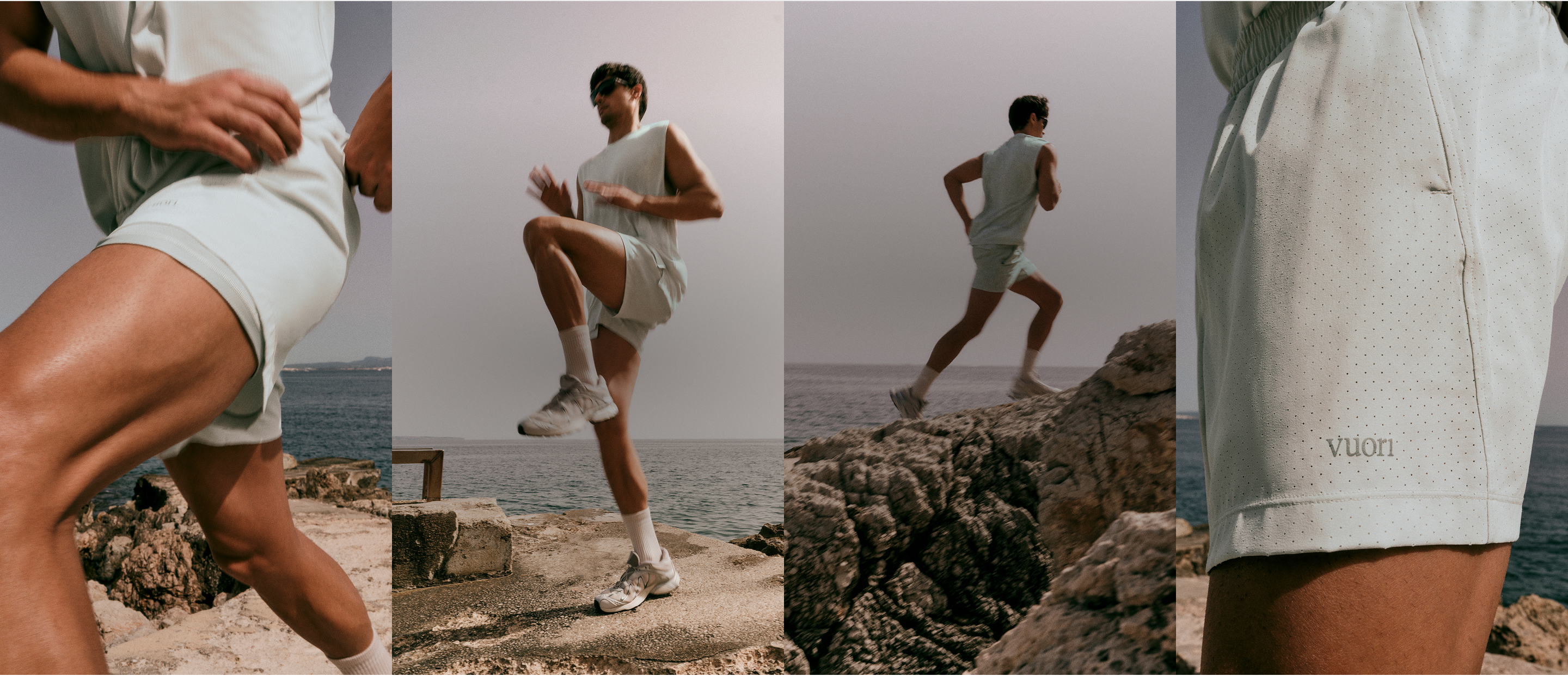 model wearing vuori breathe kore