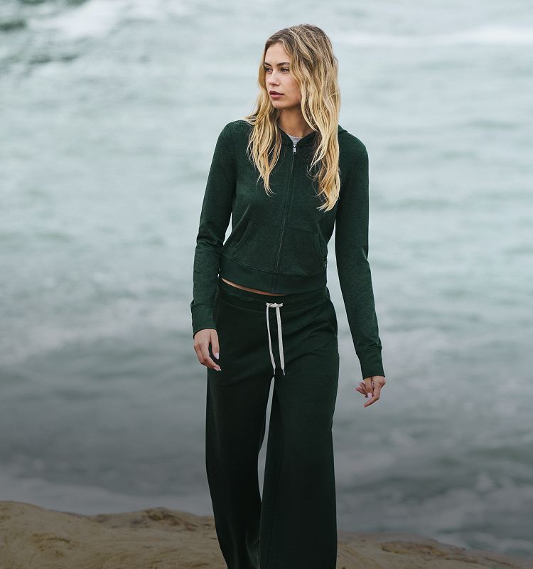 woman wearing vuori clothing