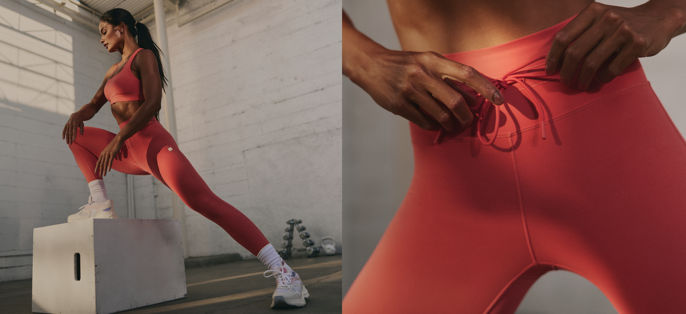 woman wearing vuori blissblend