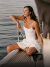 woman wearing vuori allthefeels cami