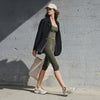 woman wearing vuori blissblend walking down the street