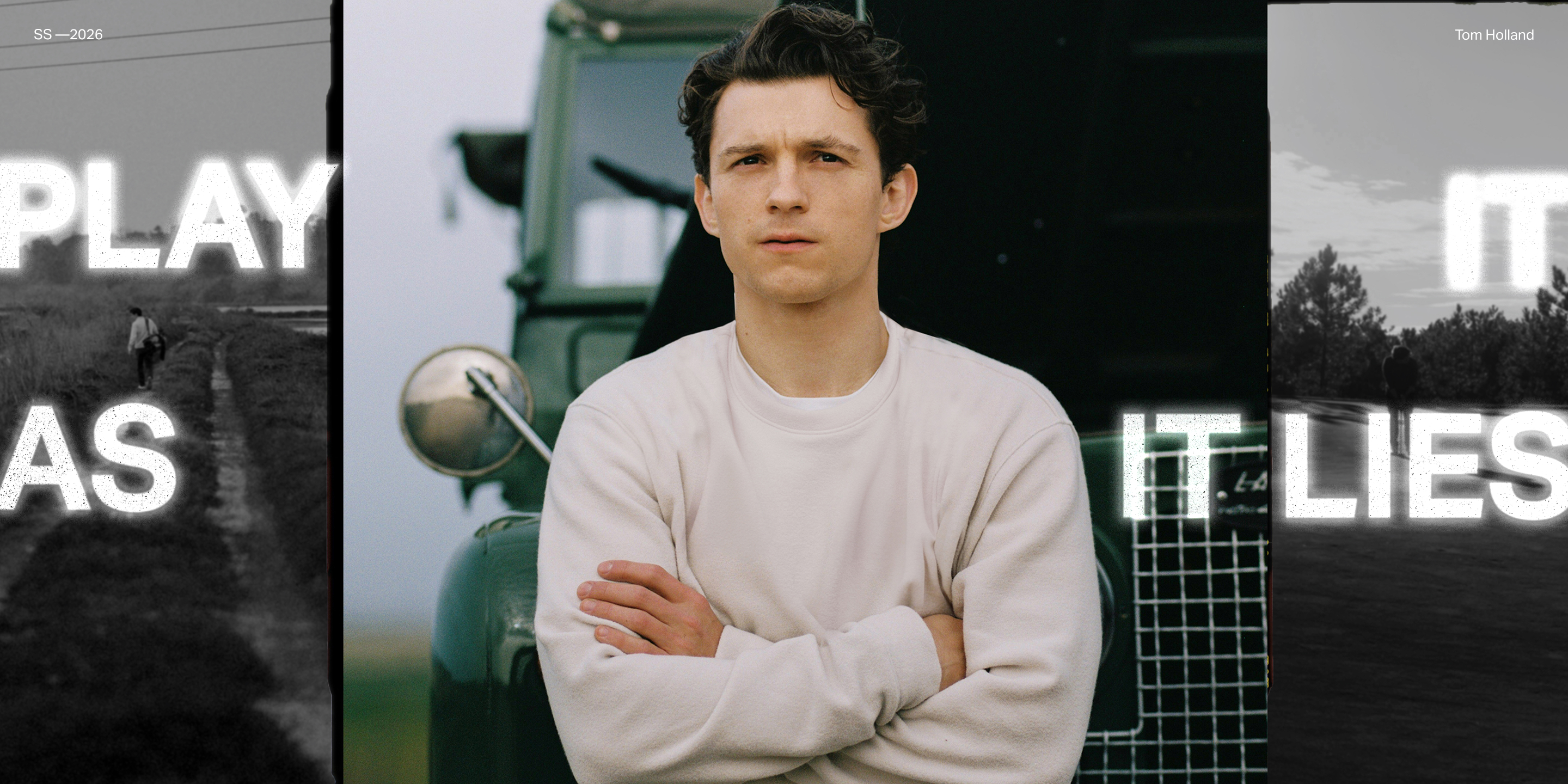 Tom Holland wearing Vuori Clothing
