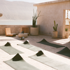yoga mats on moroccan rooftop deck