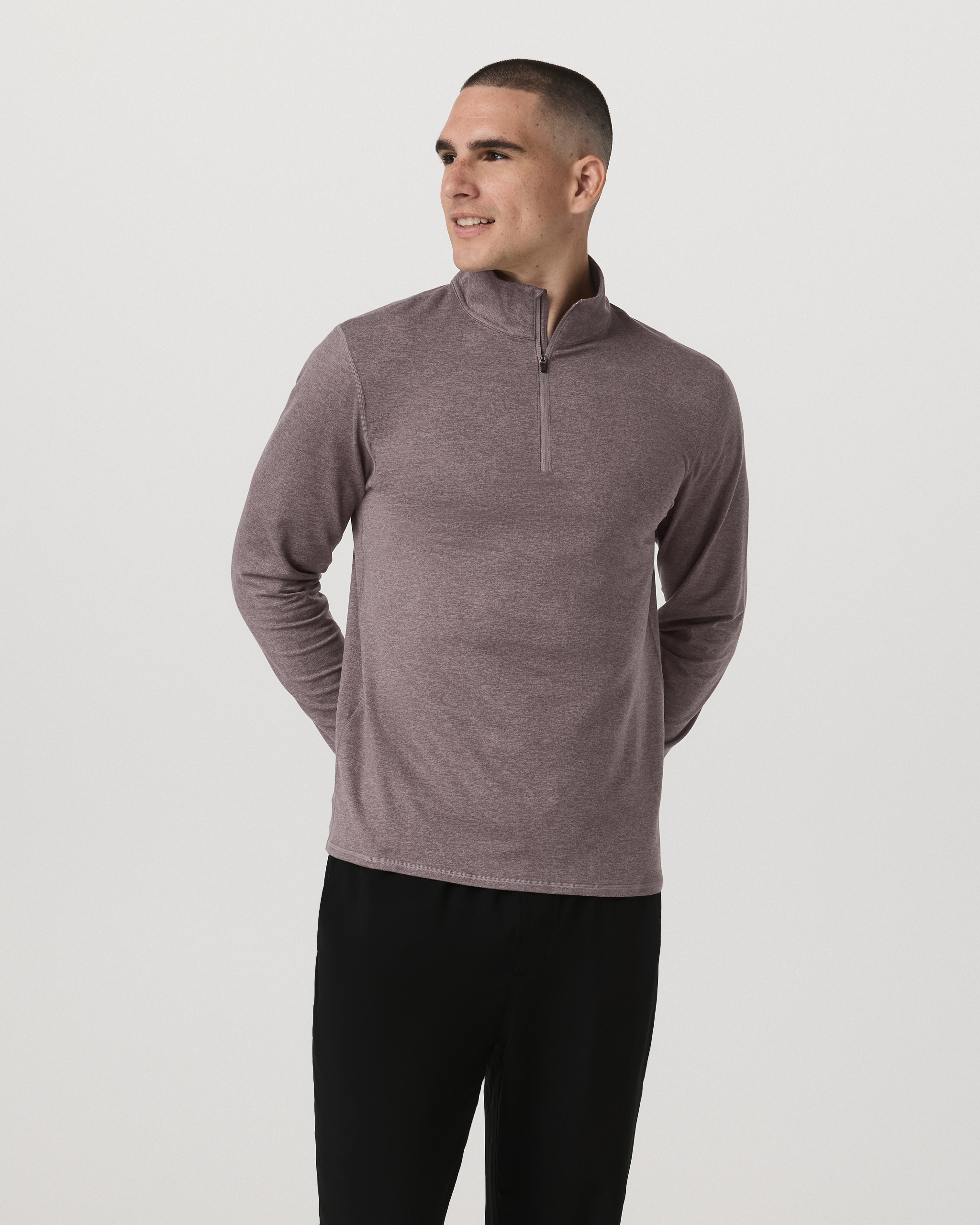 Ponto Half Zip Mock Neck